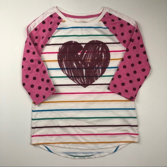SALE 4/$20 Cat & Jack Heart Stripe Long Sleeve Tee - Picture 2 of 7